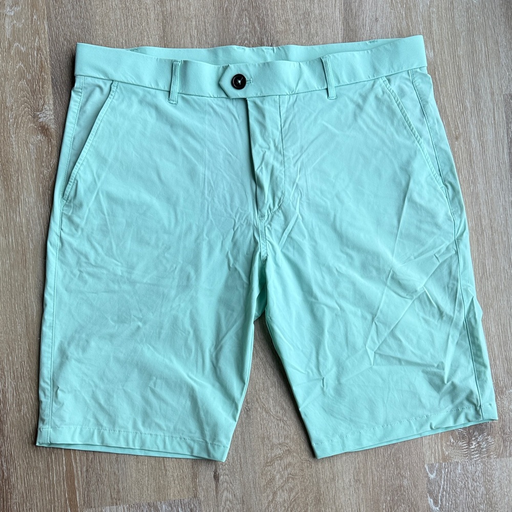 Greyson Light Green Men's Flat Front Shorts